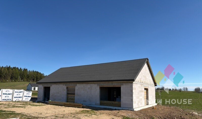 Nowoczesny dom w budowie, 4 pokoje, 1500 m2 działki Jonkowo, Leśna  149m2 Foto 1
