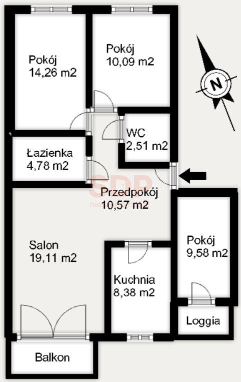 Mieszkanie czteropokojowe  na sprzedaż Wrocław, Krzyki, Krzyki, Braterska  79m2 Foto 5