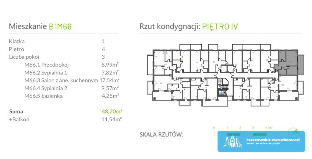 Mieszkanie trzypokojowe na sprzedaż Rzeszów, Staroniwa, Staroniwska  49m2 Foto 4