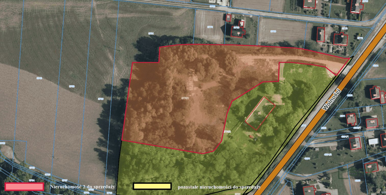 Działka 12 525 m² z mediami i dostępem do asfaltu Mszana, Mszana, Wolności  12 525m2 Foto 1