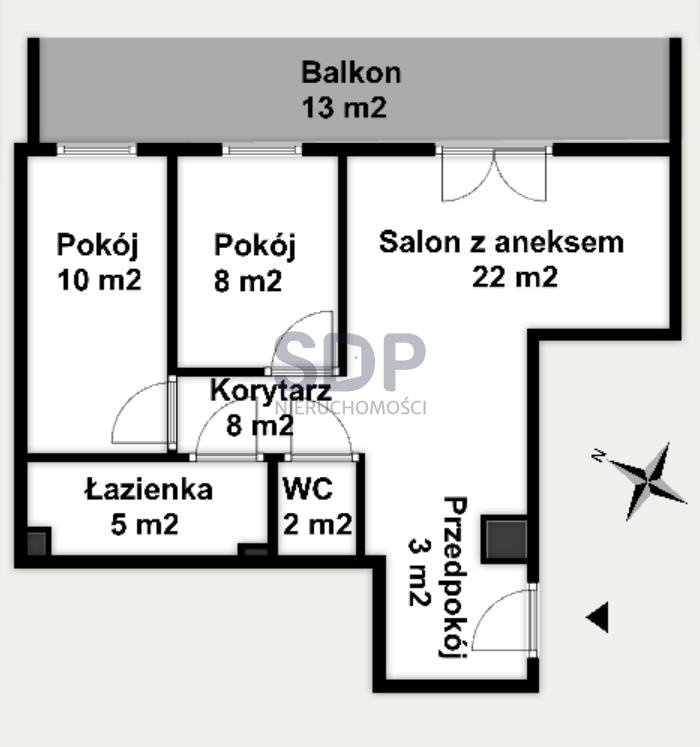 Mieszkanie trzypokojowe na sprzedaż Wrocław, Stare Miasto, Szczepin, Długa  56m2 Foto 3