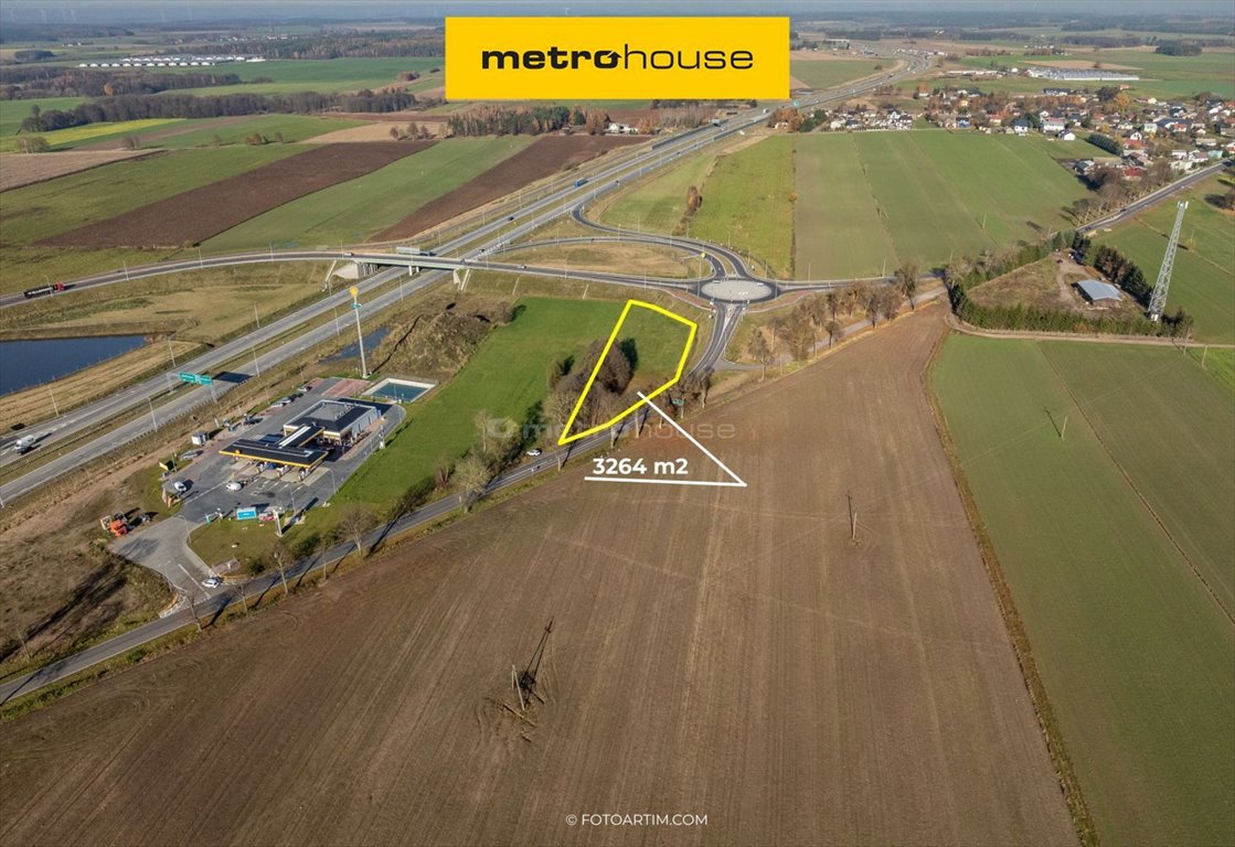 Polecam działkę 3260 m² przy S-7 pod MOP i usługi Kuklin  3 260m2 Foto 1