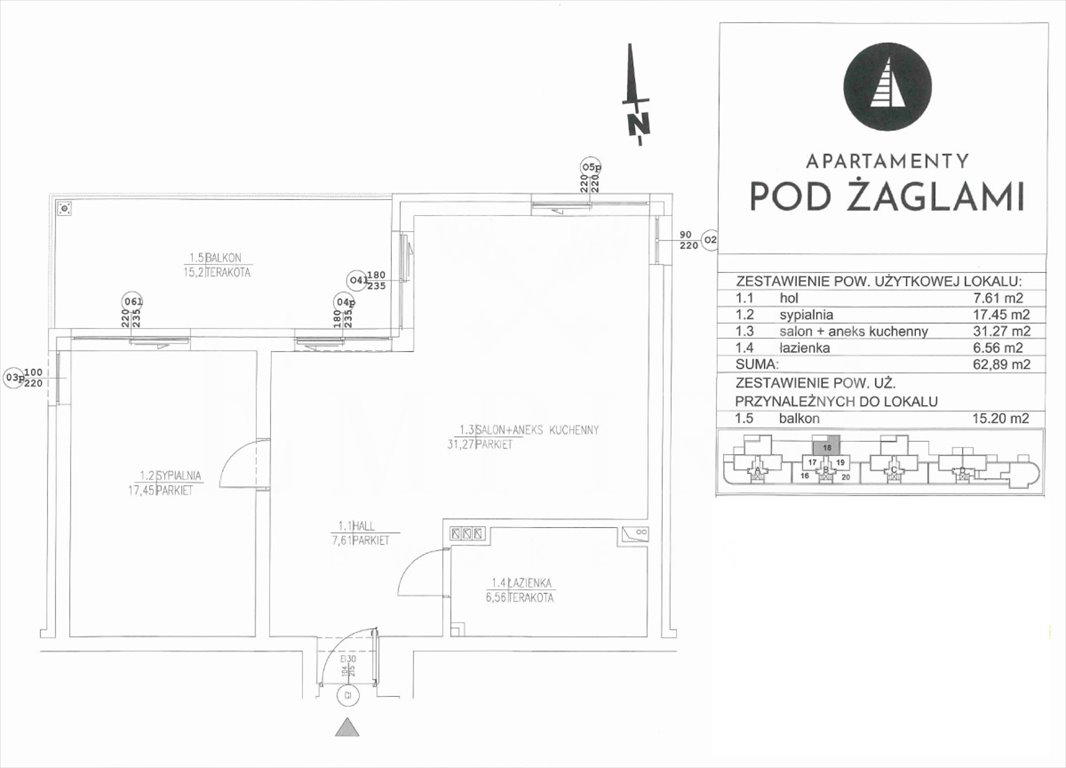 Mieszkanie dwupokojowe na sprzedaż Zegrze Południowe, Rybaki  63m2 Foto 3