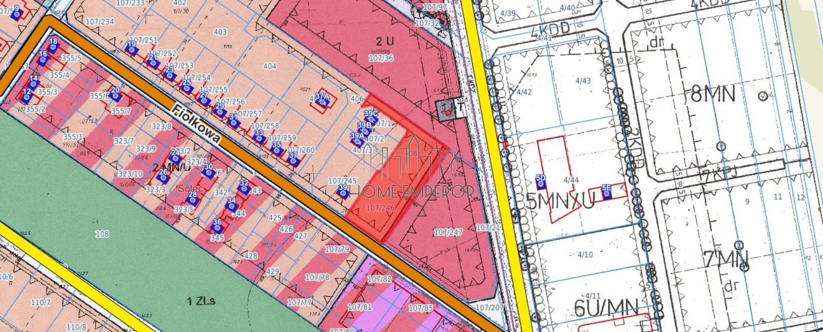 Działka budowlana na sprzedaż Solec, Fiołkowa  2 158m2 Foto 1
