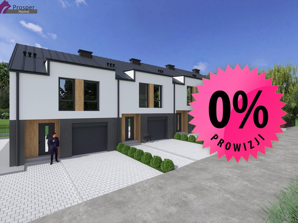 Nowoczesny dom w zabudowie szeregowej 104,57 m2 z garażem Rzeszów, Biała, Herbowa  105m2 Foto 1