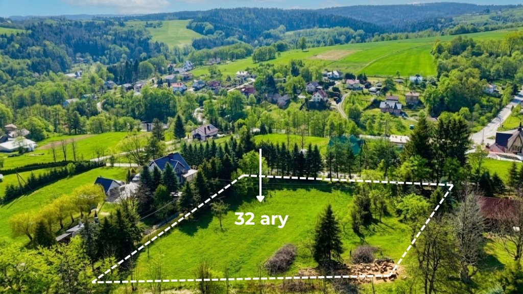 Działka 32 arów z WZ, panoramiczne widoki, prąd i kanalizacja Sołonka  3 200m2 Foto 1
