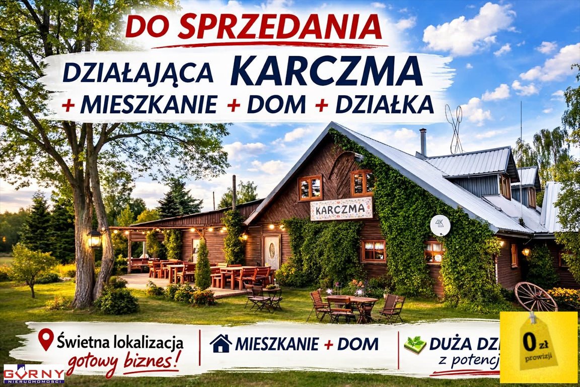 Obiekt gastronomiczny z mieszkaniem, duży parking, atrakcyjna cena Mzurki, Budków  351m2 Foto 1