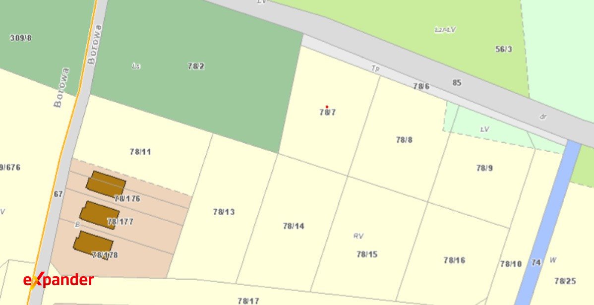 Działka 1106 m² pod dom w lesie (Chrząstawa Mała) Chrząstawa Mała, Borowa  1 106m2 Foto 1