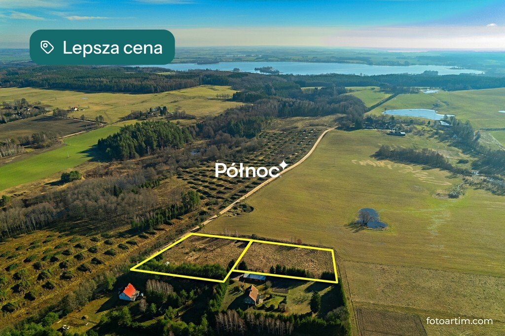Na sprzedaż działka 9126 m² z MPZP, media, jeziora, cisza Wysoka Góra  9 126m2 Foto 1