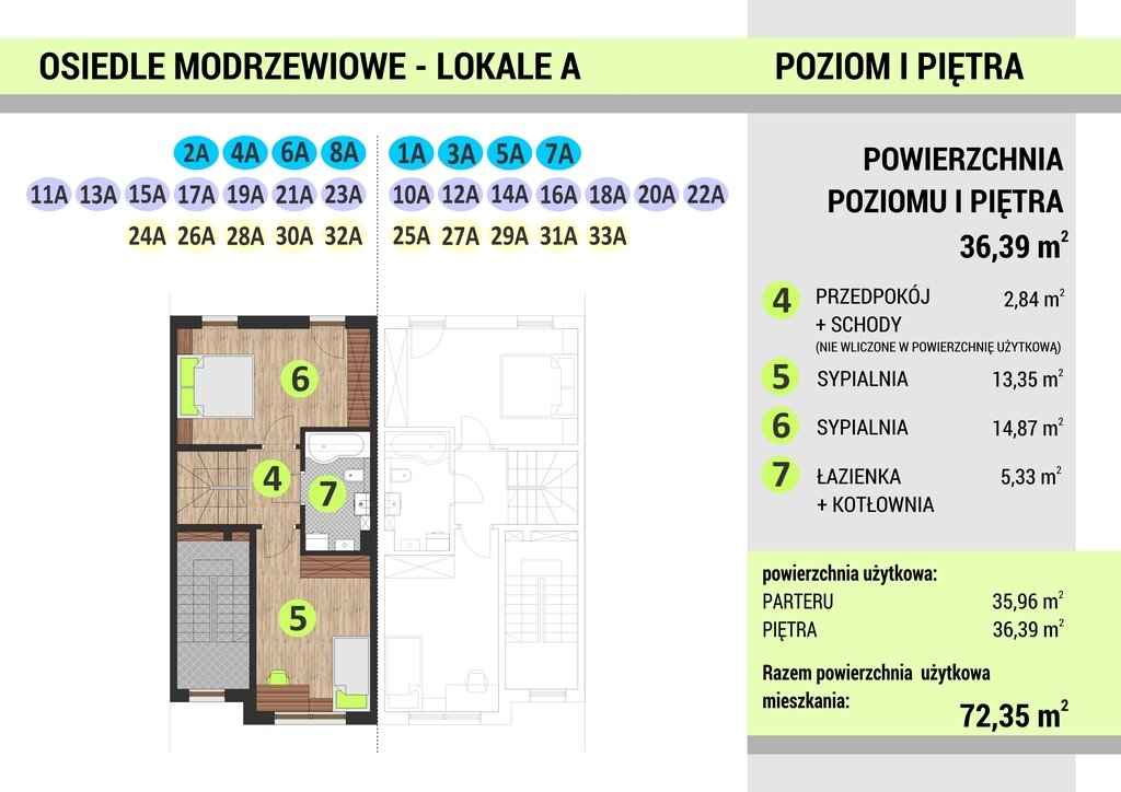 Mieszkanie czteropokojowe  na sprzedaż Łomża, Browarna  74m2 Foto 14