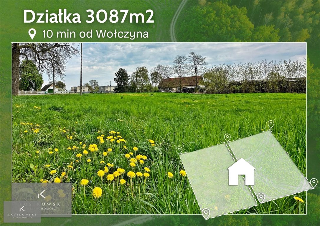 Działka 3087 m² pod dom w spokojnej wsi Szymonków Wołczyn, Szymonków  3 087m2 Foto 1
