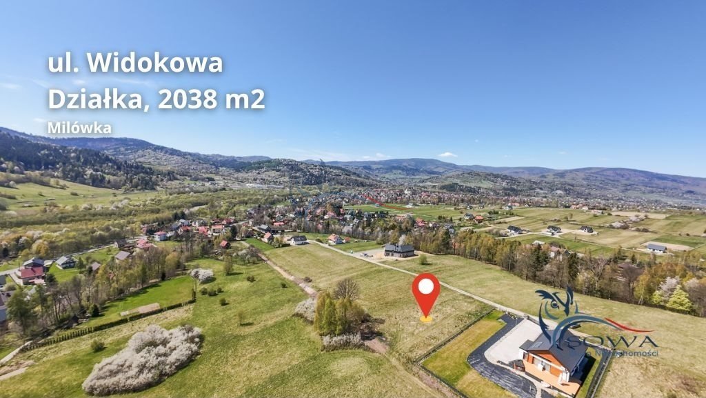 Działka budowlana z panoramicznymi widokami na góry Milówki  2 038m2 Foto 1