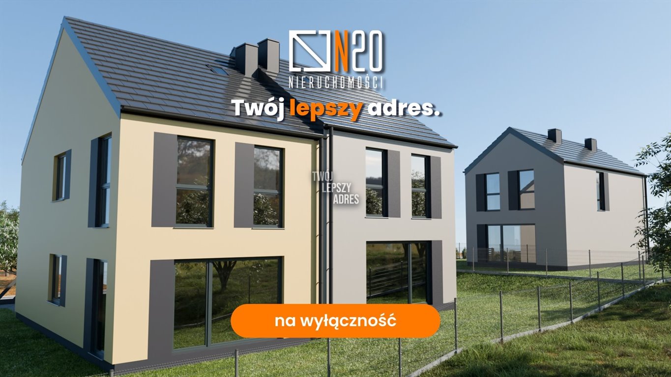 Nowoczesny dom 99 m² z pompą ciepła (w zabudowie bliźniaczej): Siercza