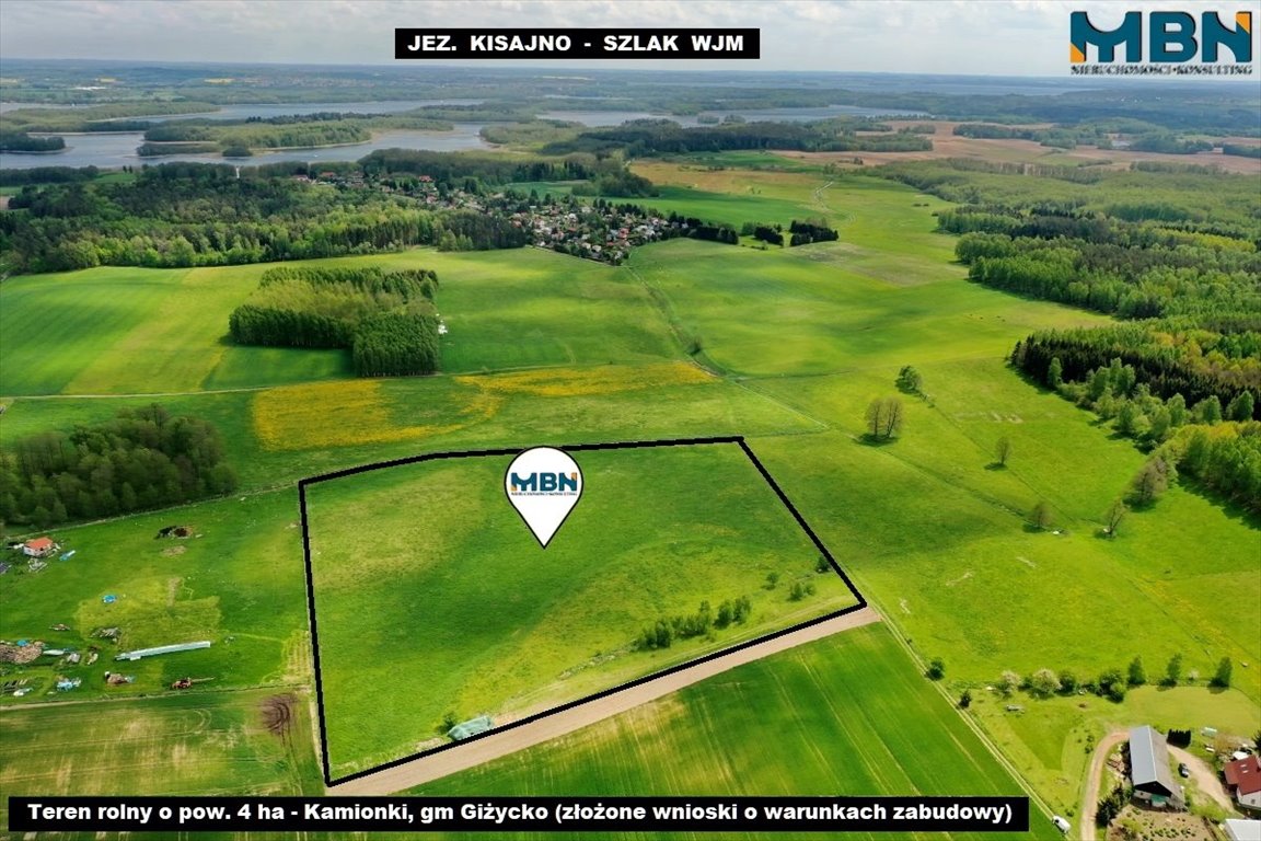 Na sprzedaż malownicza działka 4 ha pod zabudowę w Kamionkach Kamionki, Kamionki  40 000m2 Foto 1