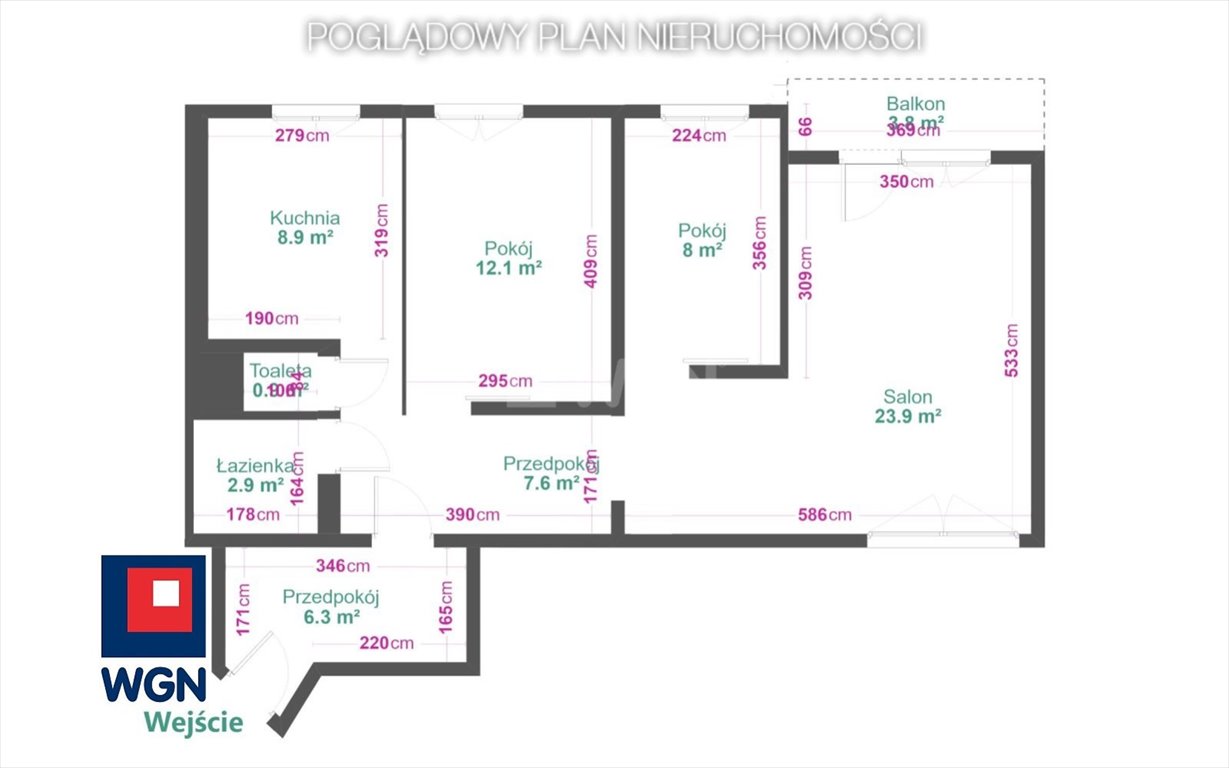 Mieszkanie trzypokojowe na sprzedaż Dąbrowa Górnicza, Gołonóg, Manhattan  63m2 Foto 10