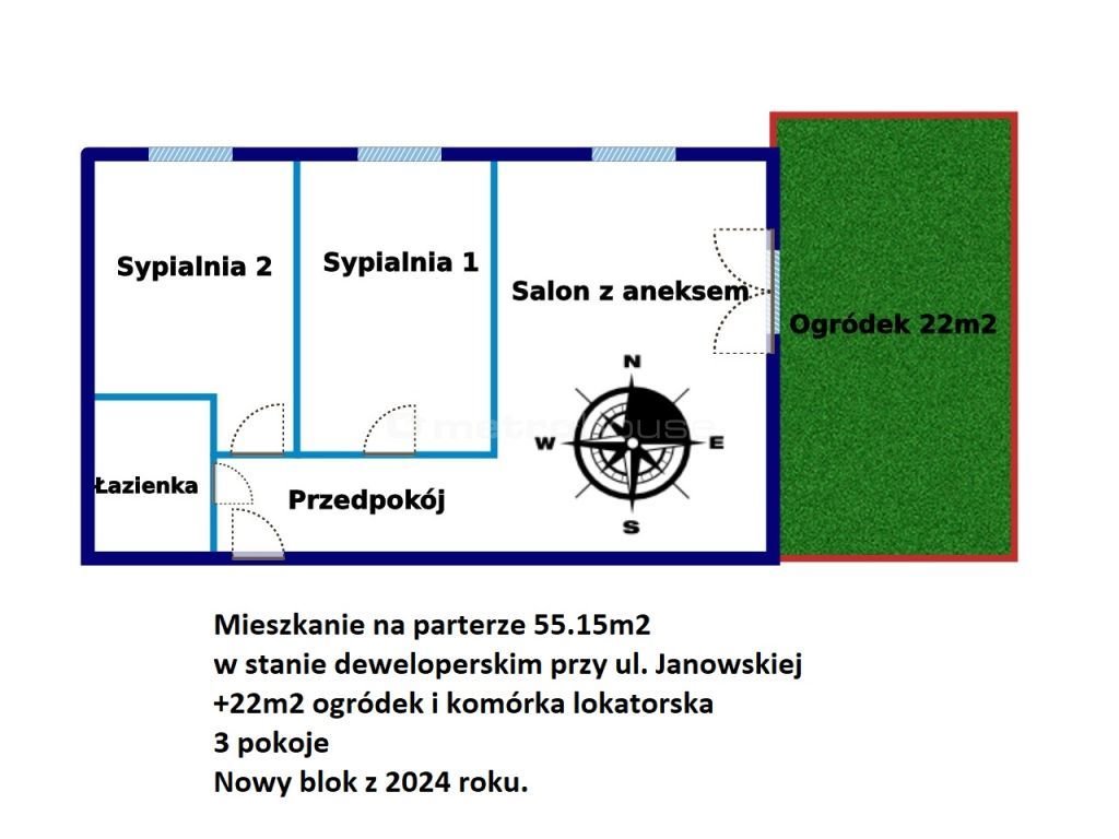 Mieszkanie trzypokojowe na sprzedaż Biała Podlaska, Janowska  55m2 Foto 12