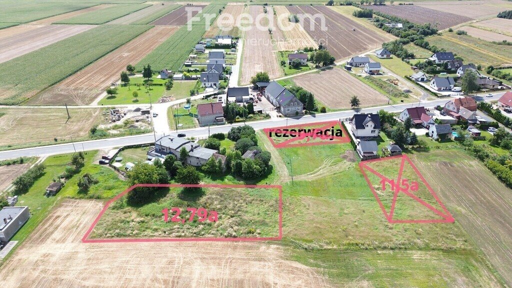 Działka budowlana 1279 m2 z mediami i dojazdem asfaltowym Kościerzyce  1 279m2 Foto 1
