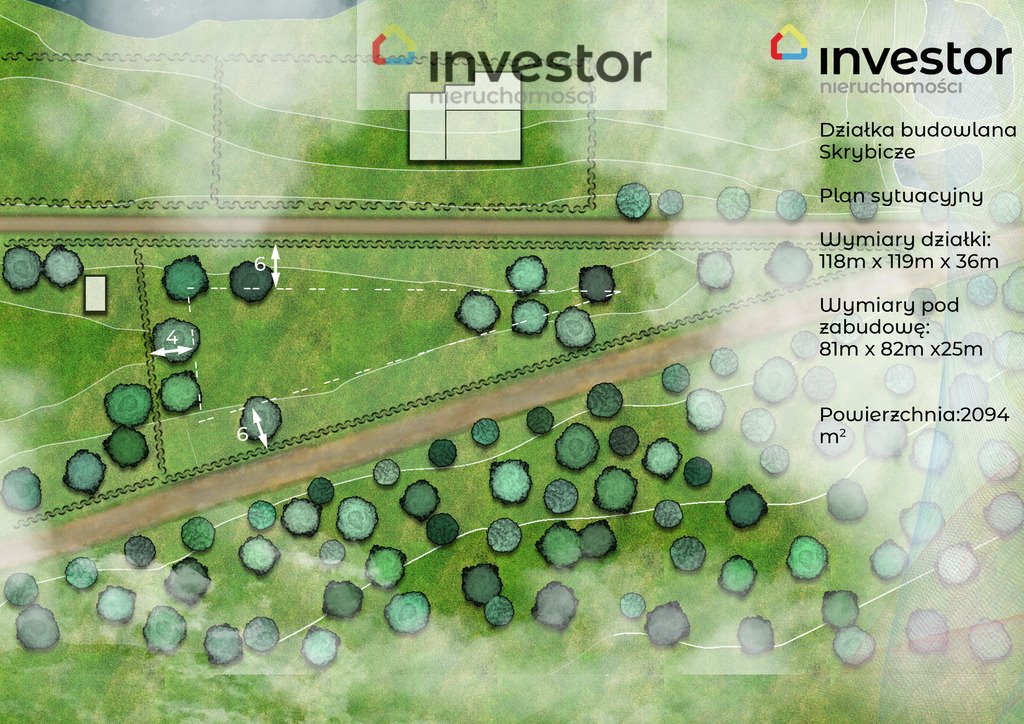 Działka budowlana na sprzedaż Skrybicze  2 094m2 Foto 2