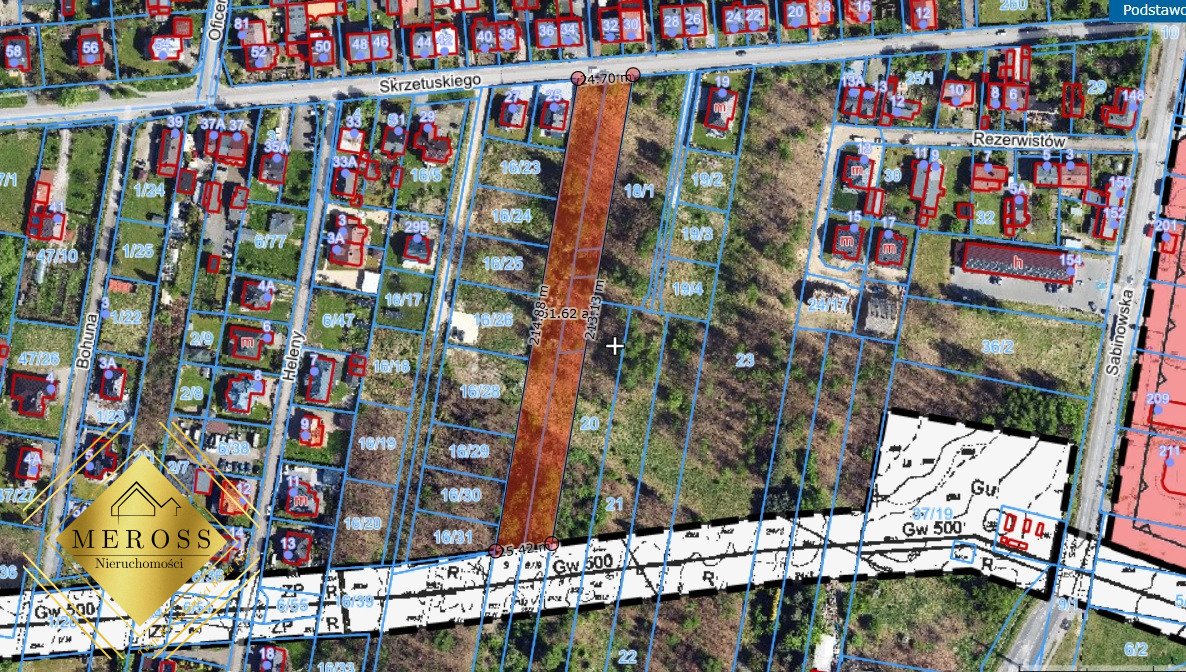 Działka budowlana 5215 m² z mediami, pod zabudowę szeregową Częstochowa, Stradom  5 215m2 Foto 1
