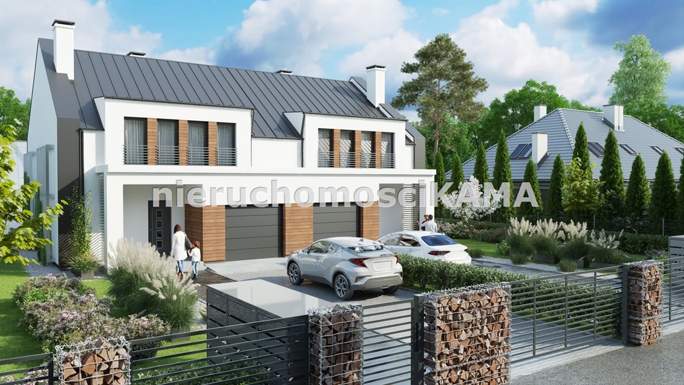 Nowoczesny dom bliźniak 128 m2 z garażem i dużą działką Wilkowice  128m2 Foto 1