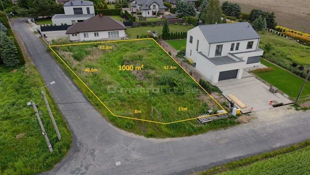 Działka budowlana 1000 m² z pozwoleniem, media w drodze Wolica, Ogrodowa  1 000m2 Foto 1