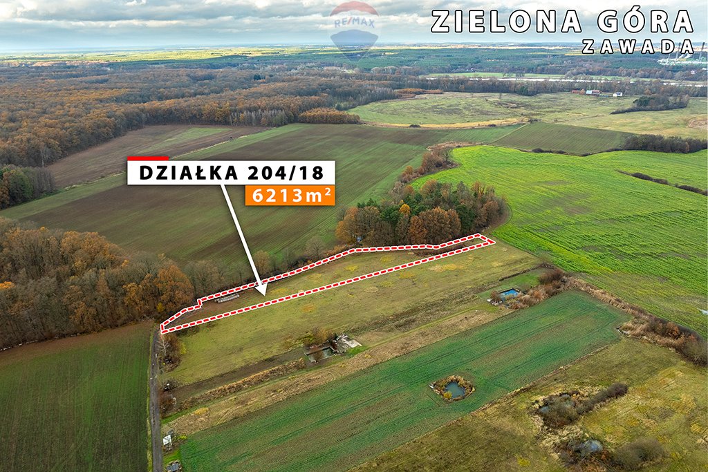 Działka rolna na sprzedaż Zielona Góra, Zawada  6 213m2 Foto 6