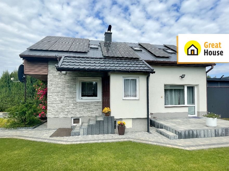 Dom z dużą działką i garażami w Grzybowie (103,74 m²) Grzybów  104m2 Foto 1
