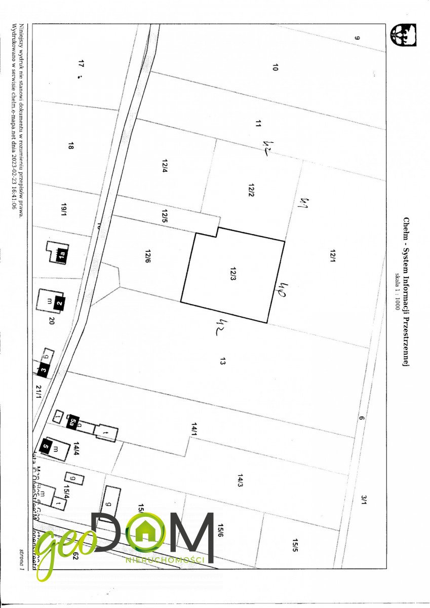 Do sprzedania działka budowlana 1677 m² w Podgórzu Chełm, Podgórze  1 677m2 Foto 1