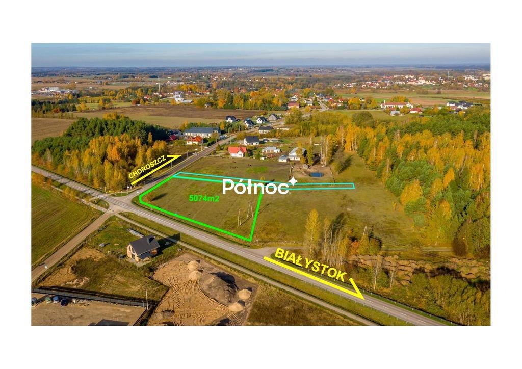 Działka pod zabudowę mieszkaniową i usługową, 5075 m2 Choroszcz, Zastawie II  5 075m2 Foto 1