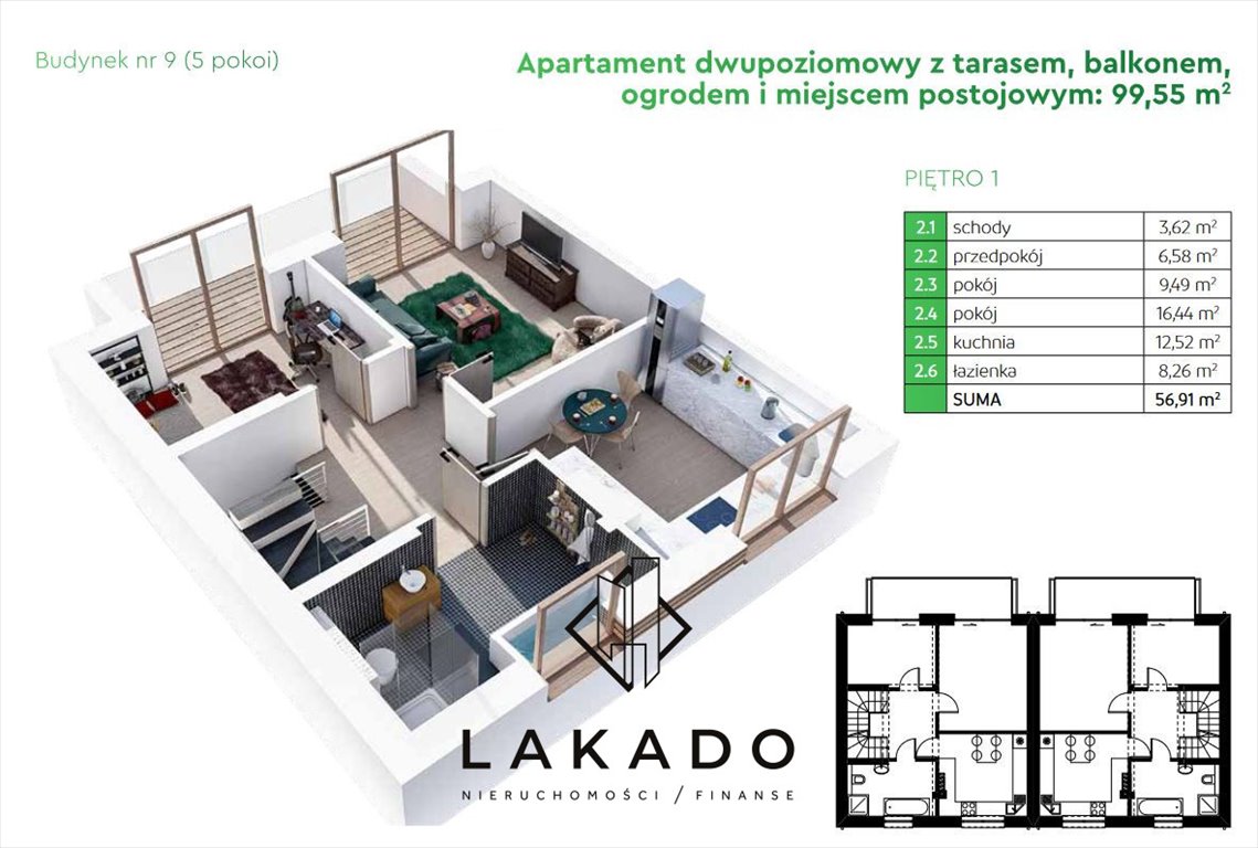 Mieszkanie na sprzedaż Mogilany, Klonowa  115m2 Foto 11