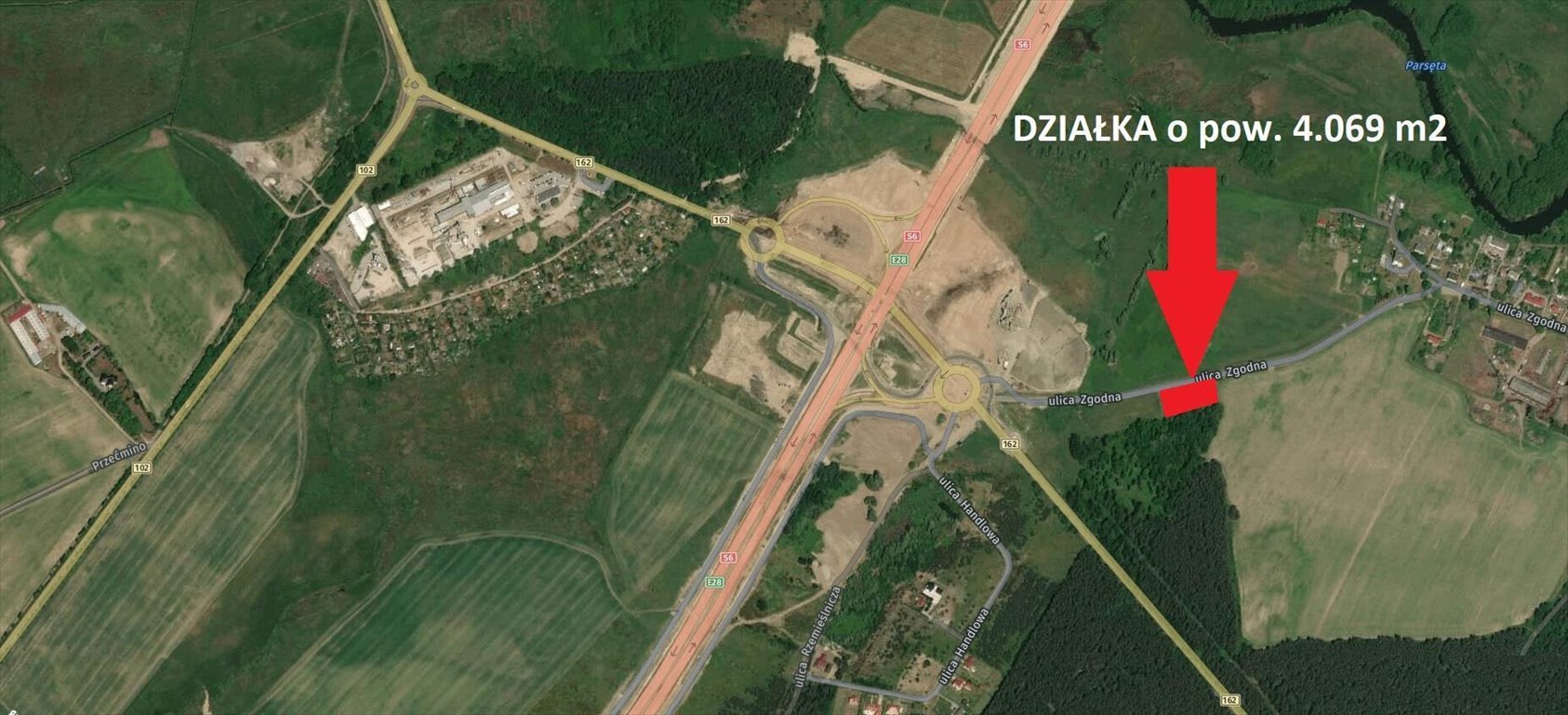 Działka budowlana na sprzedaż Rościęcino, Zgodna  4 069m2 Foto 1