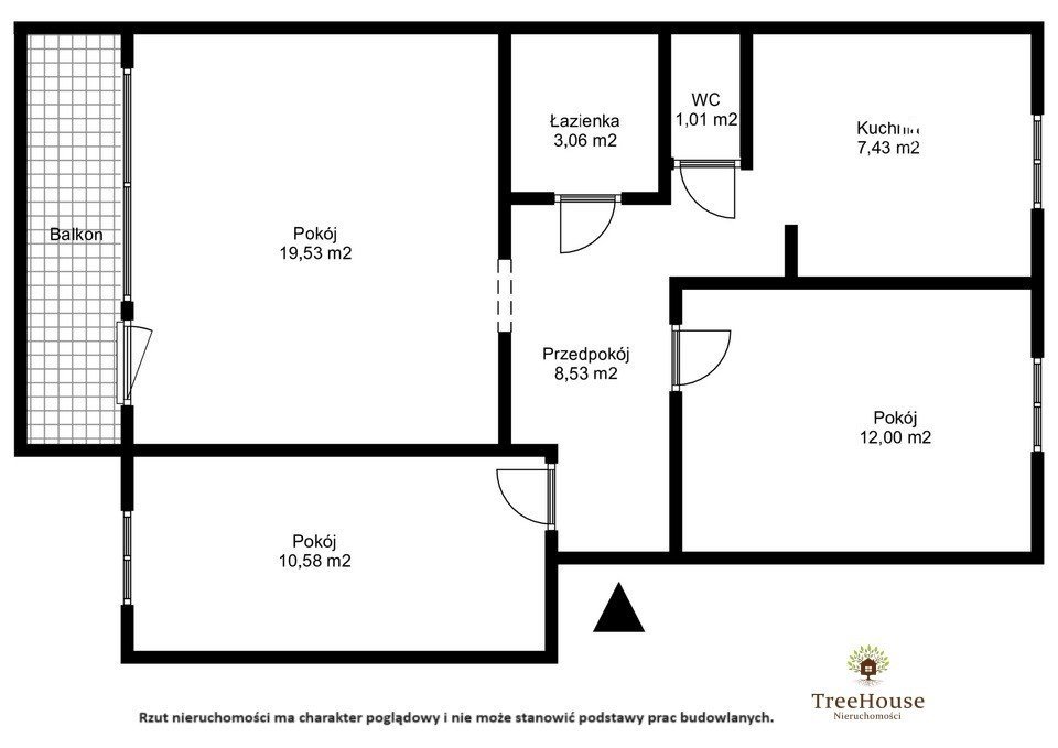 Mieszkanie trzypokojowe na sprzedaż Ostróda, Rycerska  62m2 Foto 15