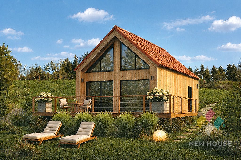 Nowoczesny dom 56 m² z tarasem 26,7 m², blisko jeziora - polecam! Woryty  57m2 Foto 1
