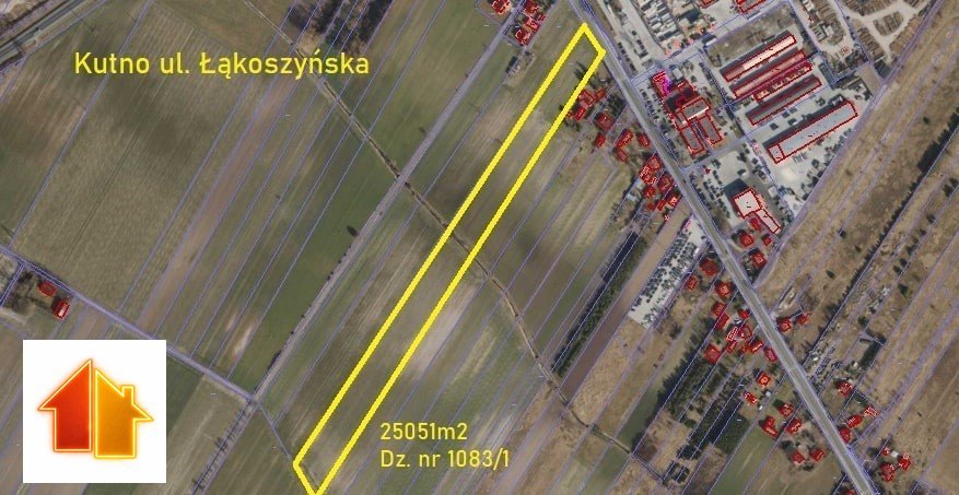 Działka pod zabudowę 20 domów w Kutnie, 25 051 m² Kutno, Łąkoszyńska  25 051m2 Foto 1