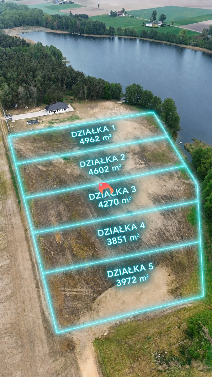 Działki w Recz z warunkami pod dom całoroczny, jeziora Recz  3 851m2 Foto 1