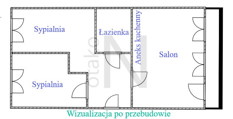 Mieszkanie dwupokojowe na sprzedaż Częstochowa, Wrzosowiak  48m2 Foto 11