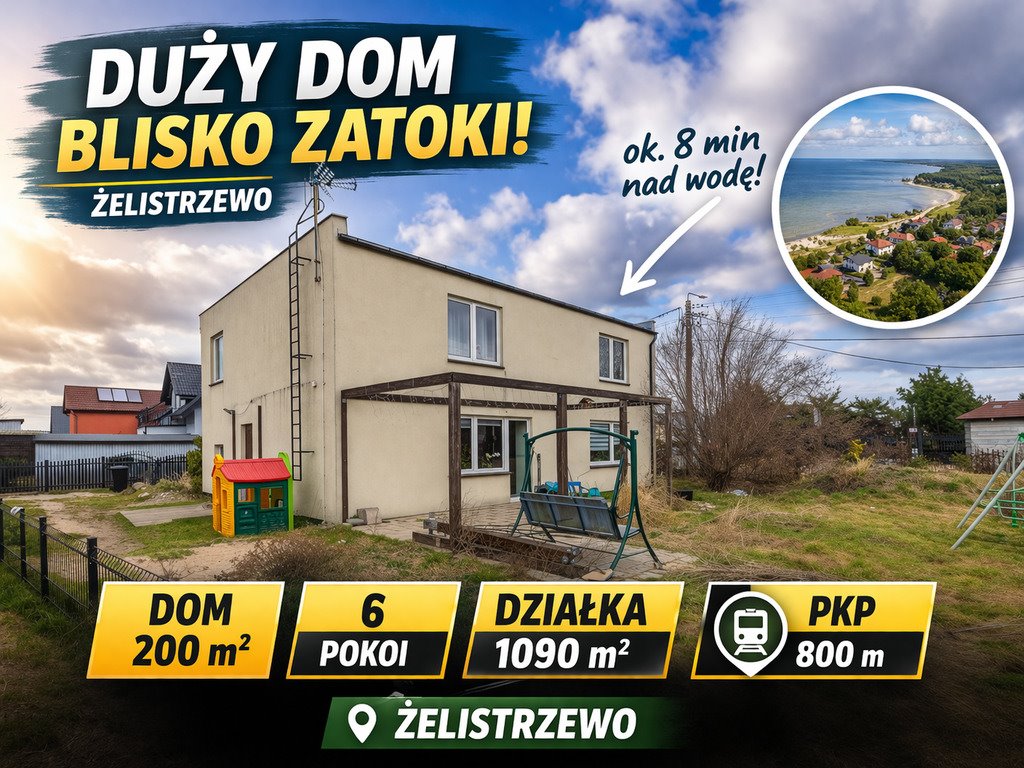 Przestronny dom 200 m² z 6 pokojami i dużą działką Żelistrzewo, Łąkowa  200m2 Foto 1