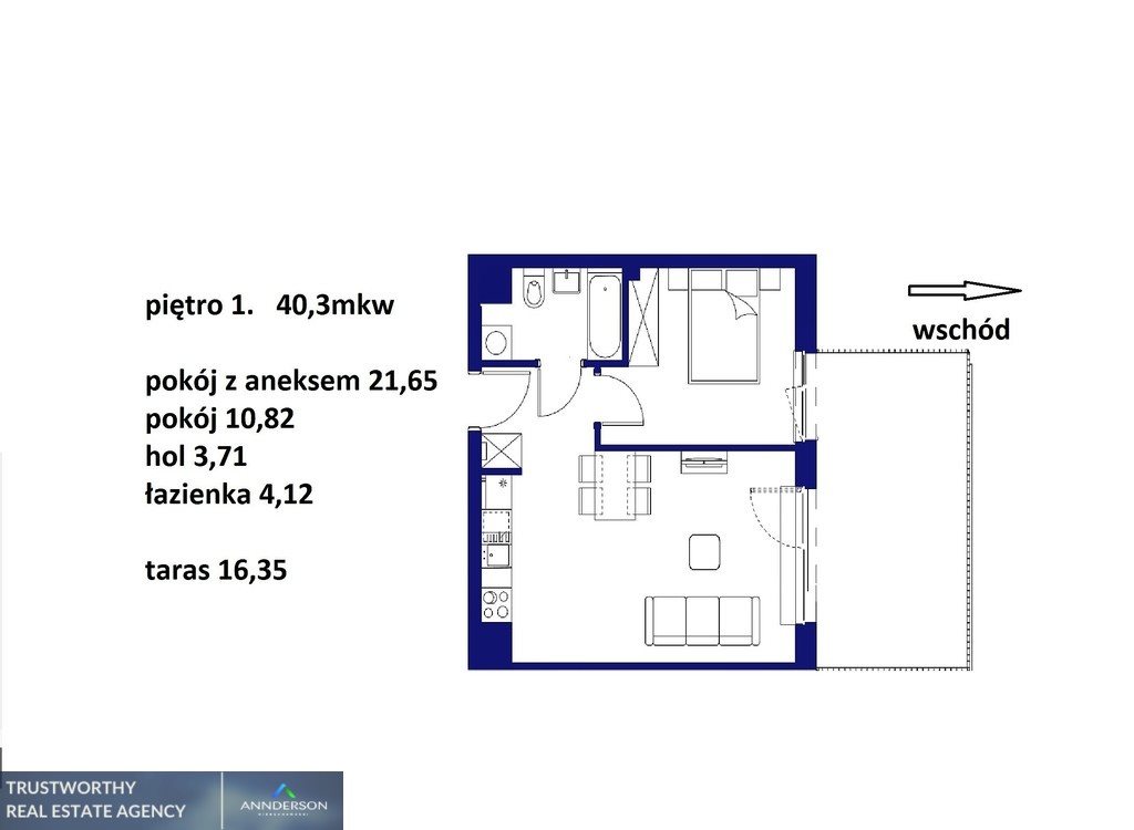 Mieszkanie dwupokojowe na sprzedaż Kraków, Górka Narodowa, Górka Narodowa, Stefana Banacha  40m2 Foto 6