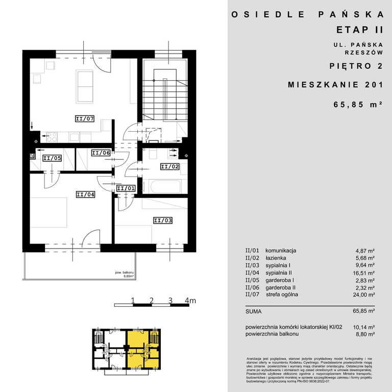 Zapraszam do nowoczesnego mieszkania 66 m² z garażem i balkonem: Rzeszów: Pańska