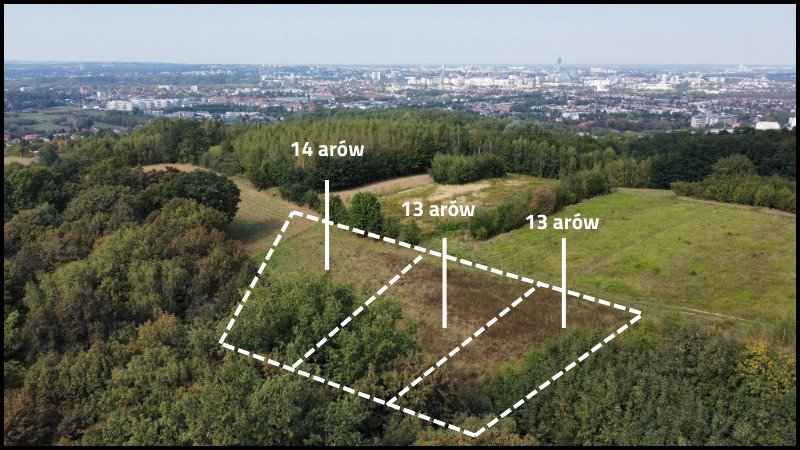 Działka w Rzeszowie z lasem i mediami – idealna pod dom Rzeszów, Białogórska  1 314m2 Foto 1