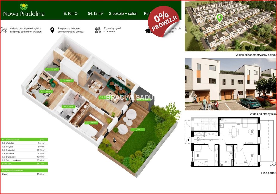 Do sprzedania nowoczesne mieszkanie 54 m² z ogródkiem w Tarnowie Tarnów, Zabłocie, Skrzyszowska  54m2 Foto 1