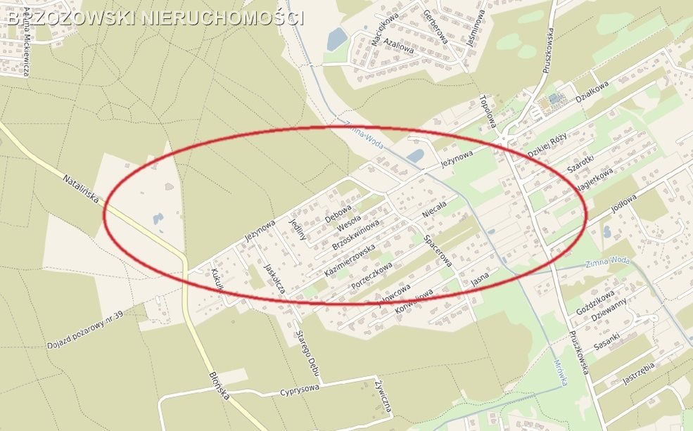 Działka budowlana na sprzedaż Strzeniówka  1 130m2 Foto 1