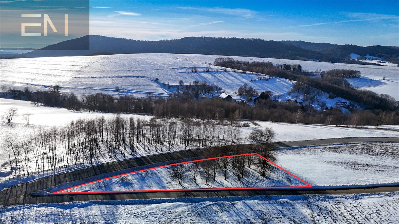 Widokowa działka 12,14 ar z WZ, asfalt, światłowód Jaszczurowa  1 214m2 Foto 1