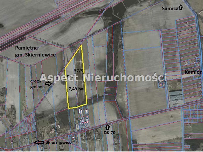 Działka rolna na sprzedaż Pamiętna 74 900m2 Foto 1 Działka rolna na sprzedaż Pamiętna 74 900m2 Foto 1