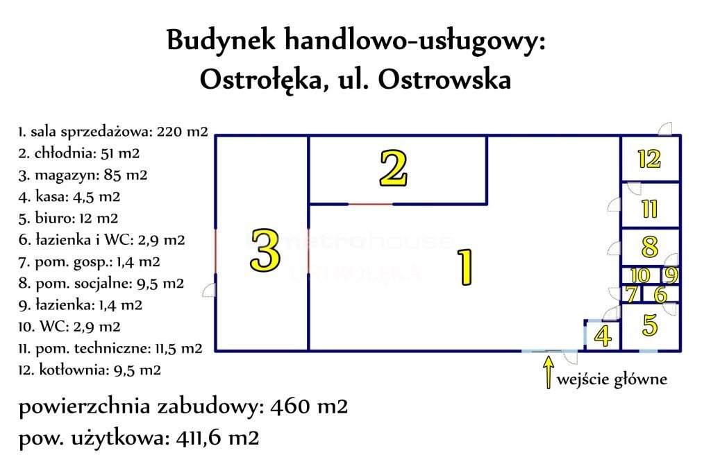 Lokal użytkowy na wynajem Ostrołęka, Ostrowska  460m2 Foto 13