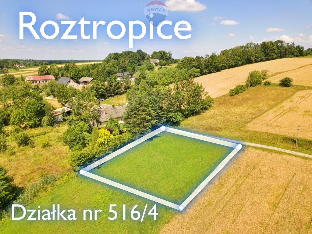 Działka budowlana na sprzedaż Roztropice 920m2 Foto 1 Działka budowlana na sprzedaż Roztropice 920m2 Foto 1