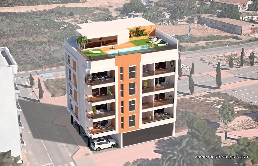 Nowoczesny apartament z widokiem na Mar Menor w Lo Pagán Hiszpania, Lo Pagan  61m2 Foto 1