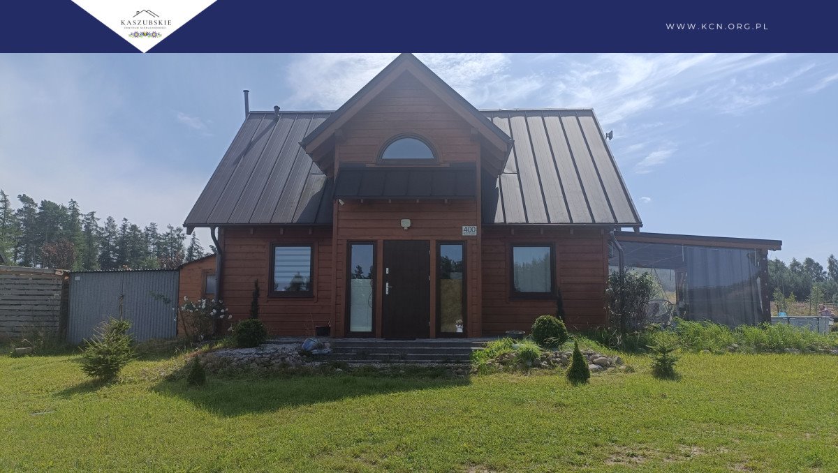 Urokliwy dom z tarasem, garażem i szklarnią w Kaszubach Stare Czaple  137m2 Foto 1