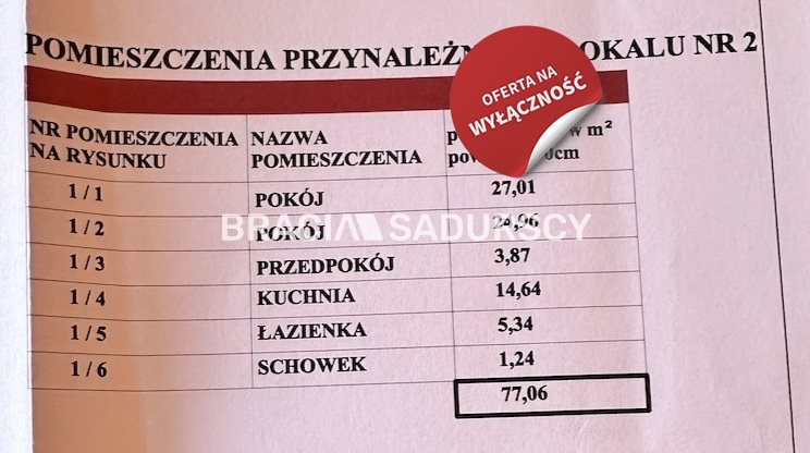 Mieszkanie dwupokojowe na sprzedaż Skawina, Skawina, Skawina, Słowackiego  77m2 Foto 4