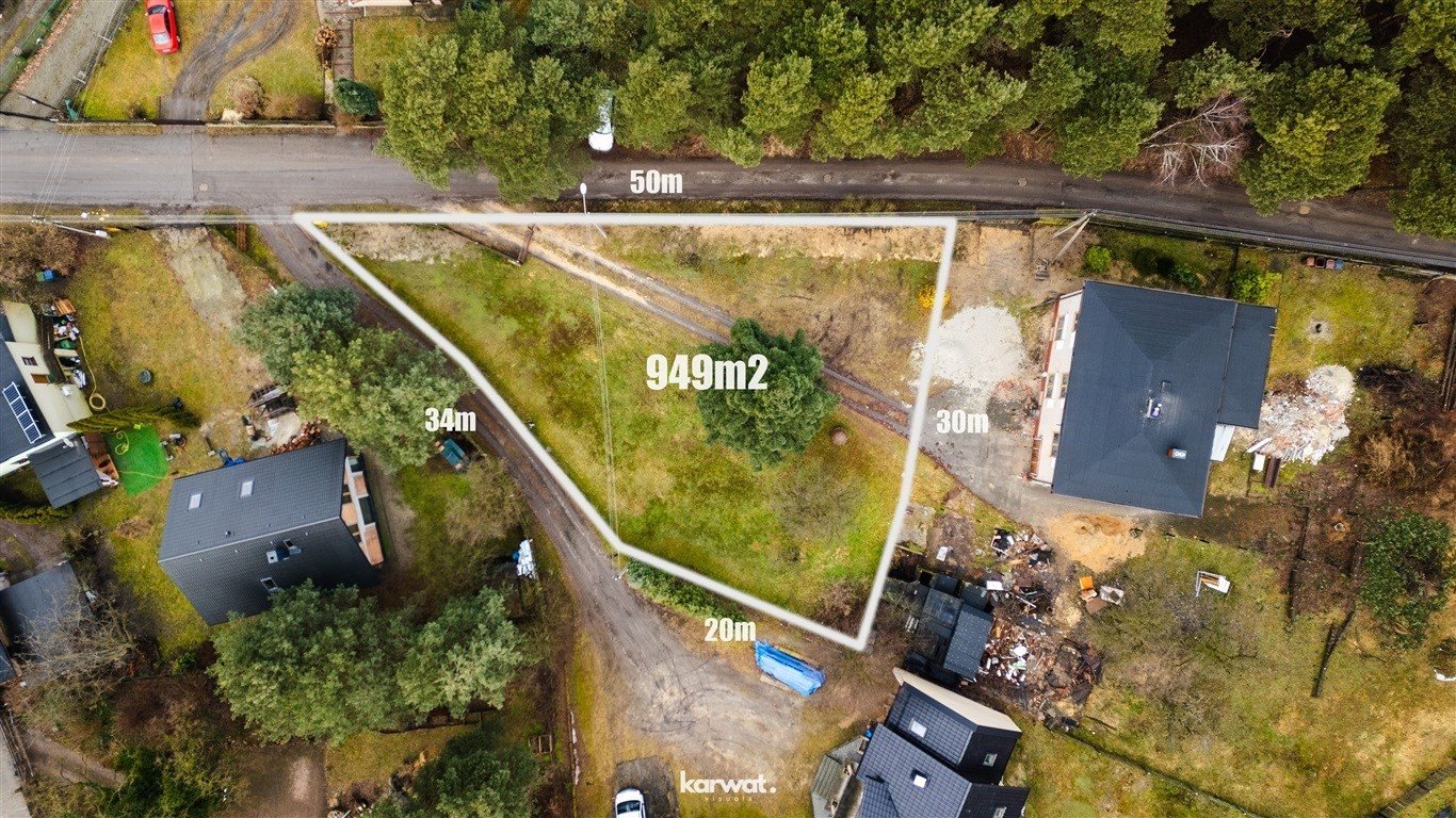 Działka budowlana 949 m² z dostępem do mediów, las i centrum blisko Rybnik, Książenicka  949m2 Foto 1
